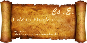 Csúcs Elemér névjegykártya