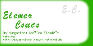 elemer csucs business card